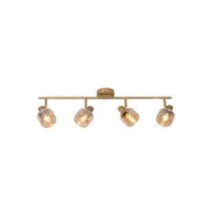 Lucide BJORN - Plafondspot - 4xE14 - Mat Goud / Messing