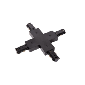 Lucide TRACK X-koppelstuk - 1-fase Railsysteem / Railverlichting - Zwart (Uitbreiding)